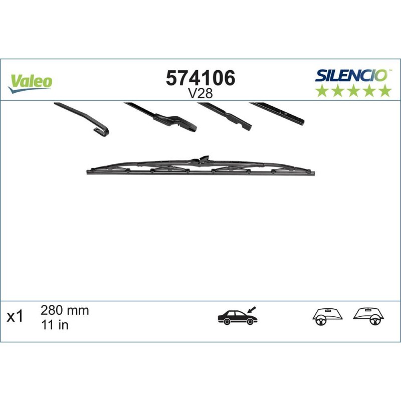 Stergator Valeo Silencio Conventional Standard 280 Mm V28