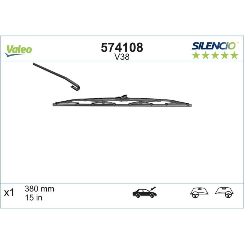 Stergator Valeo Silencio Conventional Standard 380 Mm V38