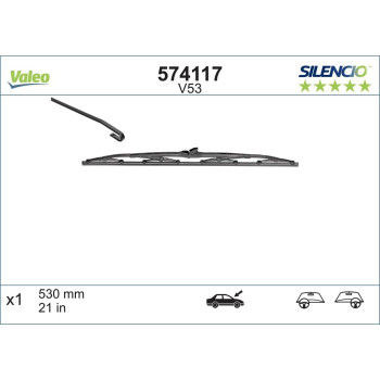 Stergator Valeo Silencio Conventional Standard 530 Mm V53