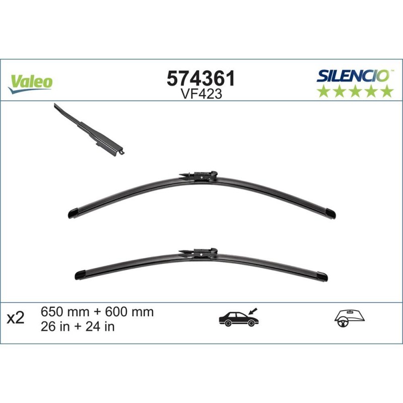 Set Stergatoare Valeo Silencio X.trm 650/600 Mm Vf423