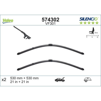 Set Stergatoare Valeo Silencio X.trm 530/530 Mm Vf301