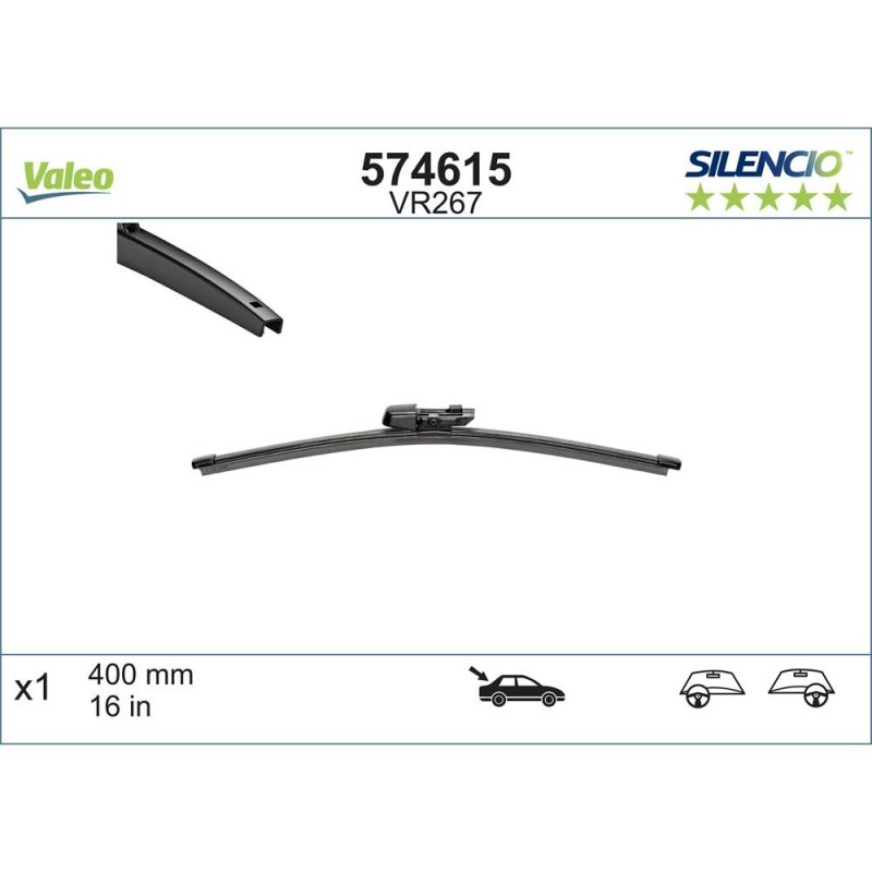 Stergator Luneta Valeo Silencio Flat 400 Mm Vr267