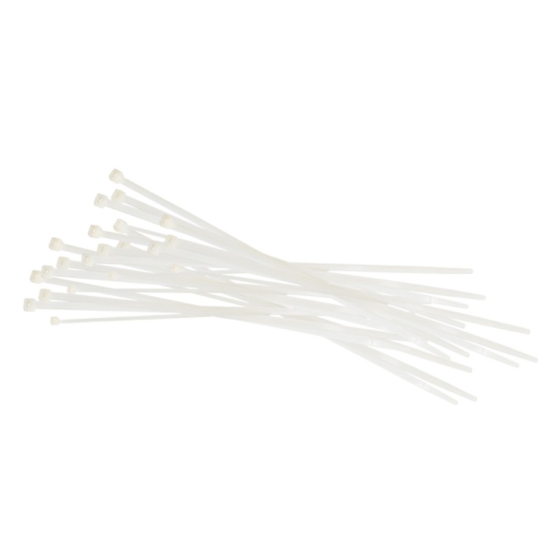 Coliere Nylon Albe 4.8*530 Mm Set 100 Buc